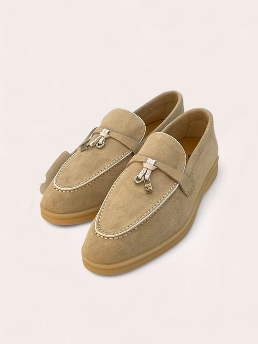 LP Light Beige Loafers Velvet  36