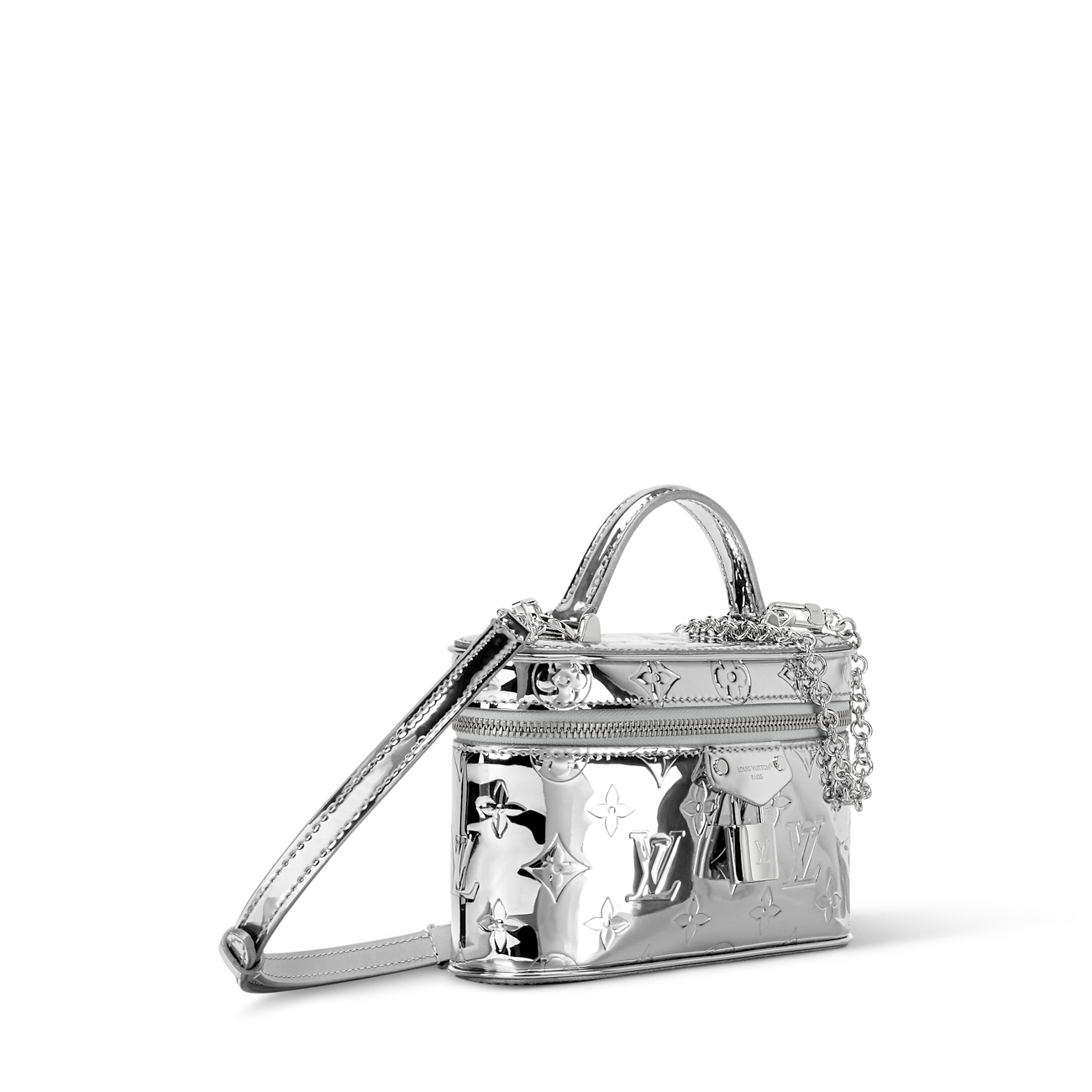 Vanity Chain Pouch Monogram Miroir Silver Crossbody Bag