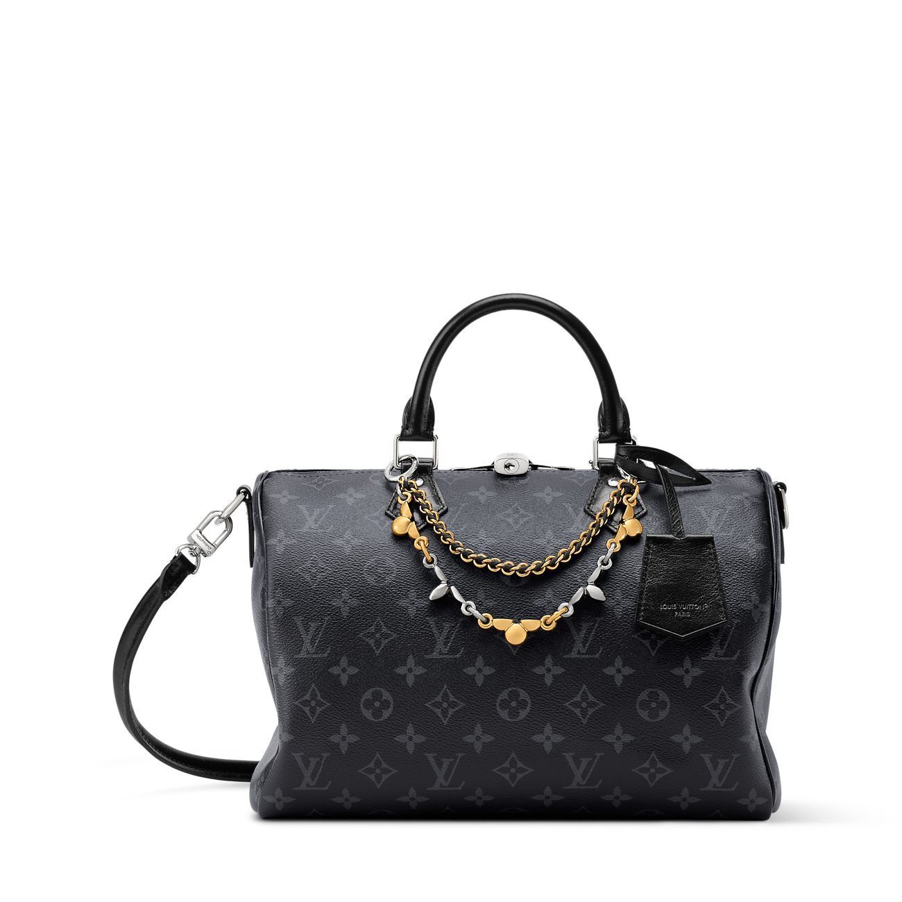 Speedy Soft 30 Monogram Eclipse Canvas Black Tote Bag