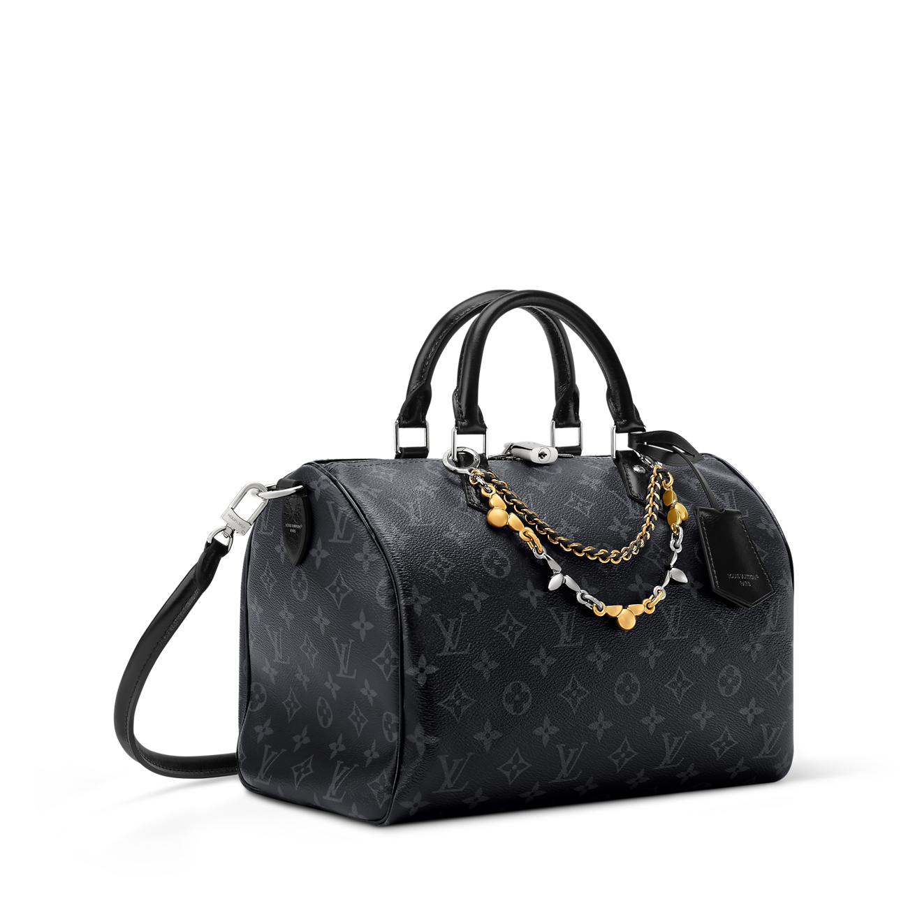 Speedy Soft 30 Monogram Eclipse Canvas Black Tote Bag