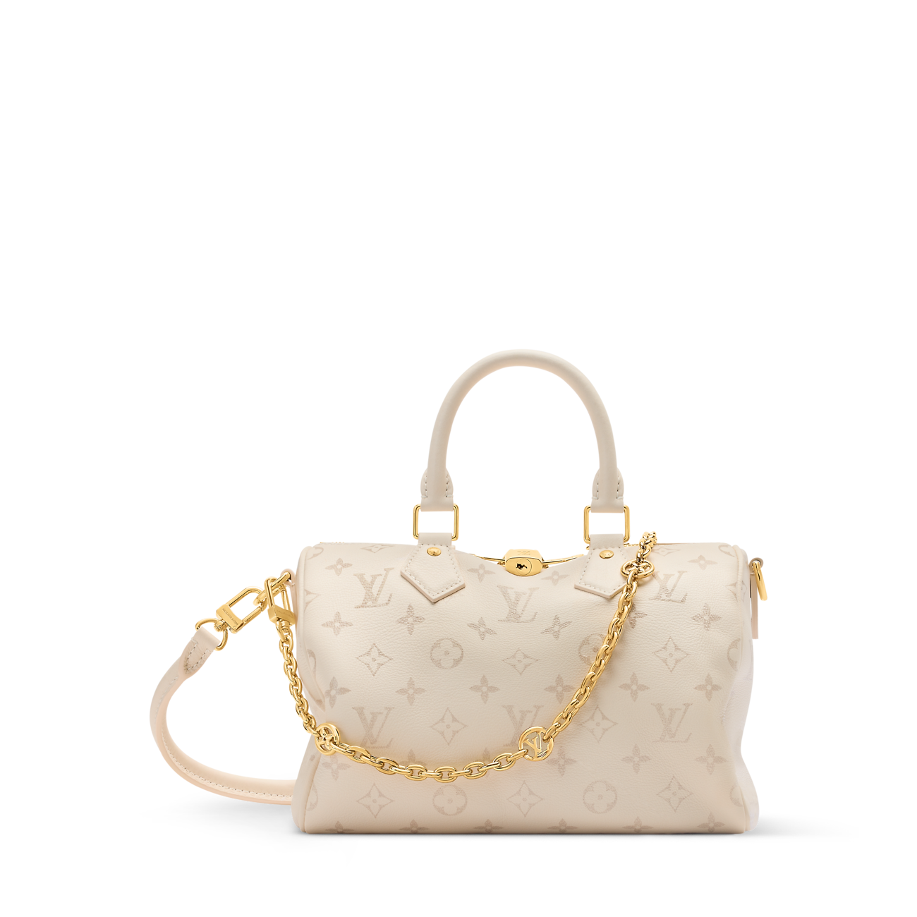 Speedy Bandoulière 25 Calfskin Leather Black Top Handle Bag