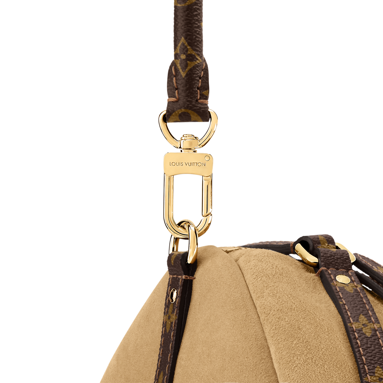 Express MM Suede Hazelnut Monogram Tote Bag