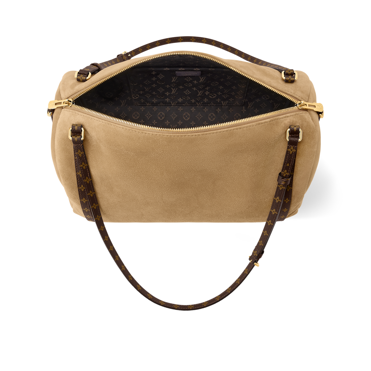 Express MM Suede Hazelnut Monogram Tote Bag