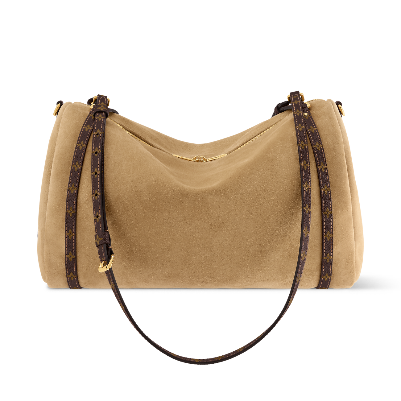Express MM Suede Hazelnut Monogram Tote Bag