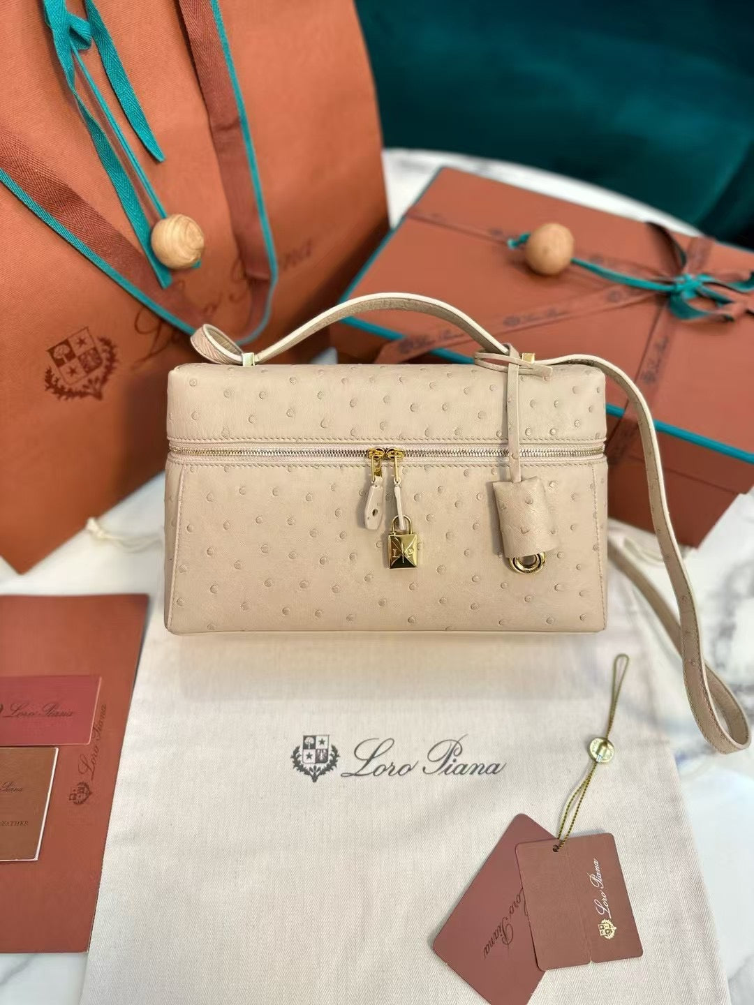 Leather Mini Shoulder Bag with Tassel