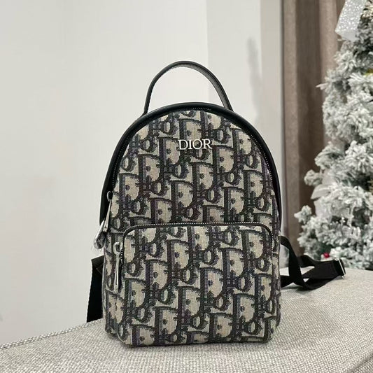 Monogram Zip Backpack with Classic Top Handle