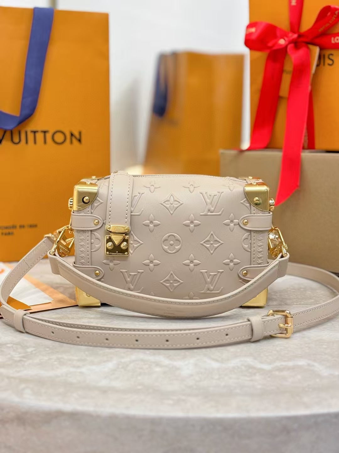 Box Mini Crossbody Bag with Metal Accents