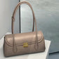 Minimalist Smooth Leather Shoulder Bag