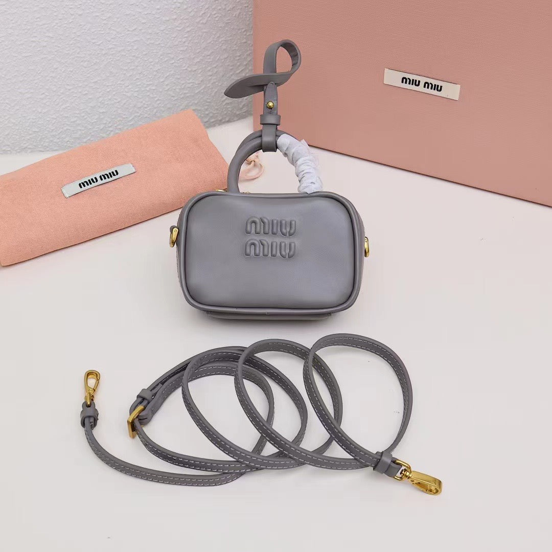 Box Crossbody Bag with Embossed Logo