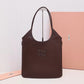 Sleek Brown Tote with Embossed Logo