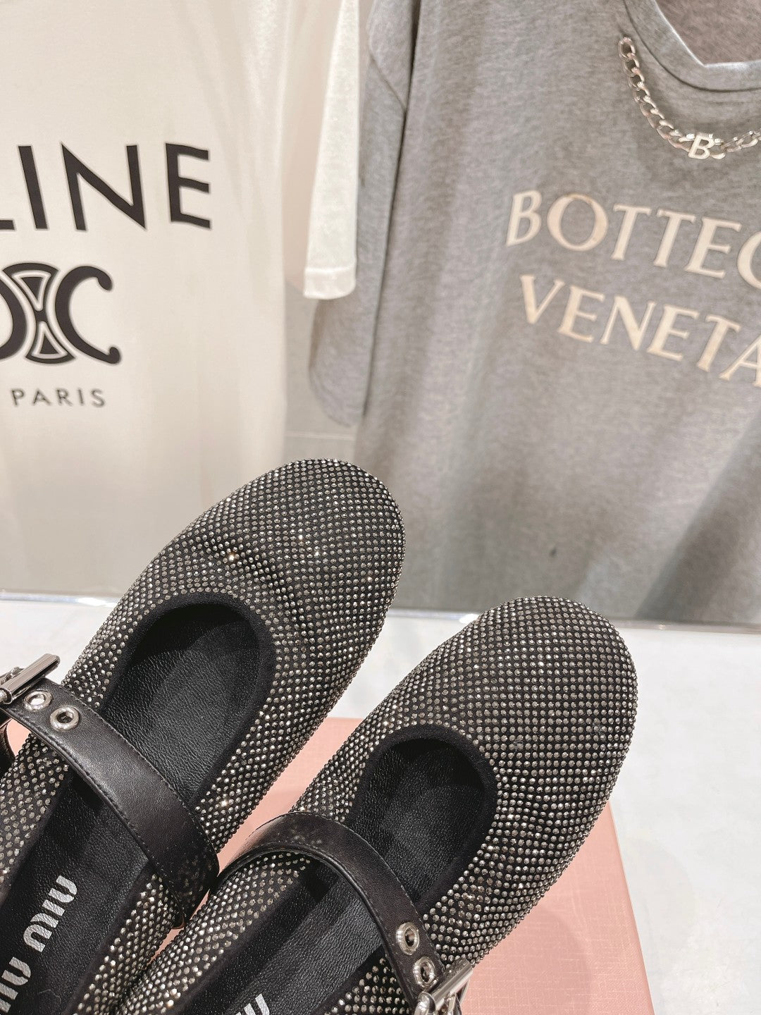 Glossy Black Crystal Ballerina