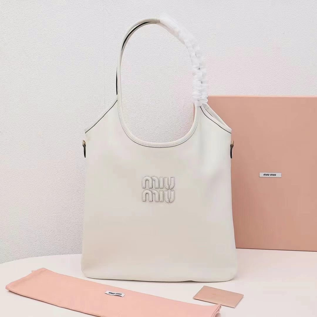 Sleek Brown Tote with Embossed Logo