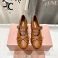 Camel Brown Mary Jane Heels