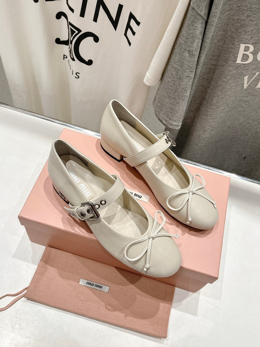 Creamy Mary Jane Heels