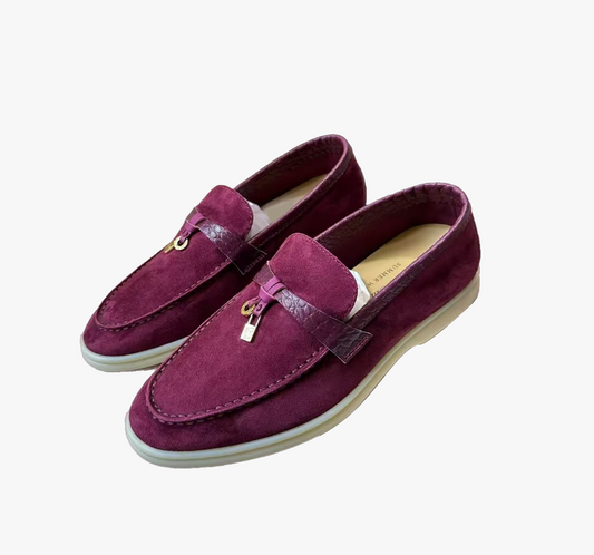Burgundy Loafers Velvet