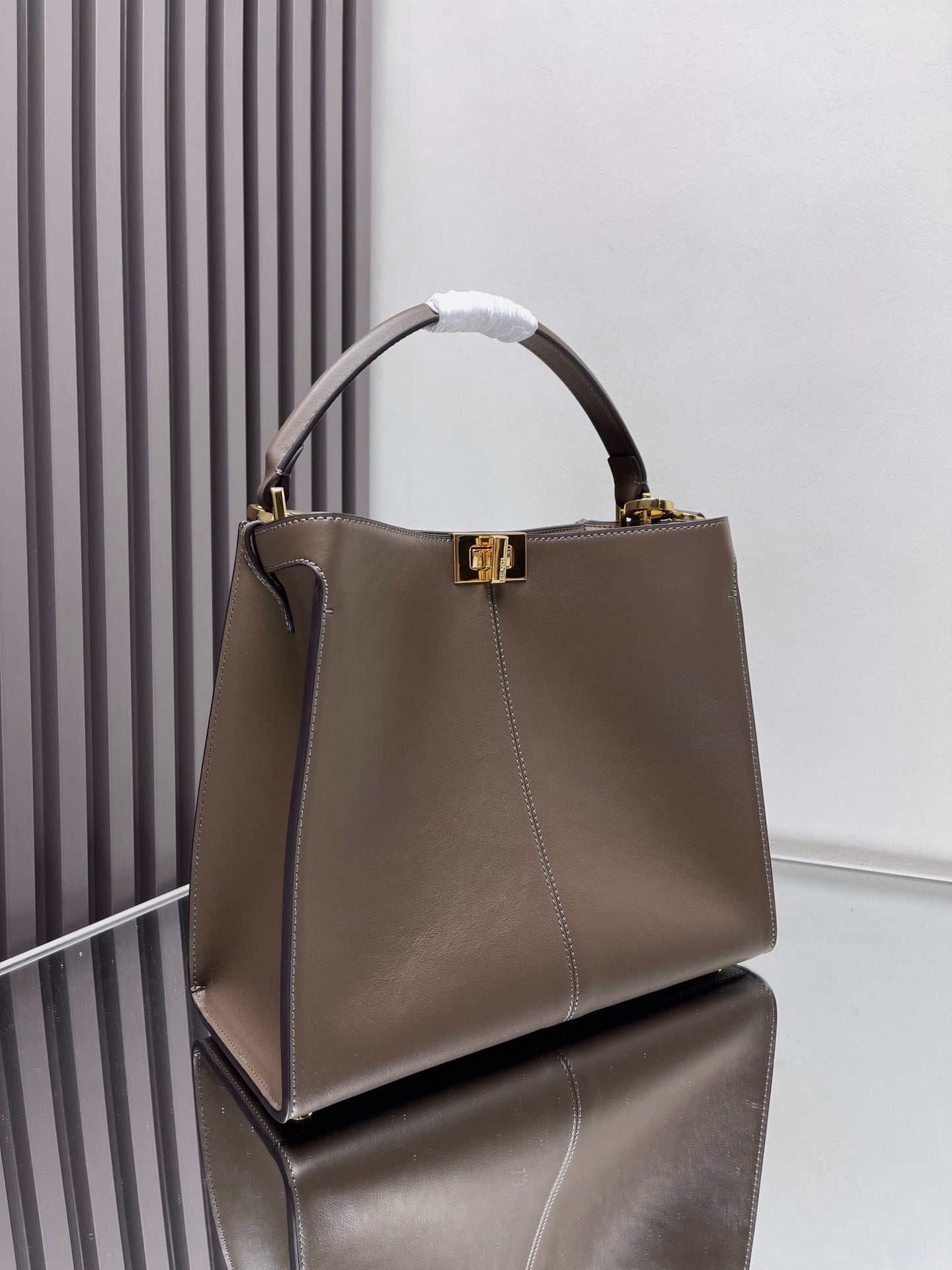 Taupe Dual-Strap Bag