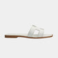 White Oran calfskin sandal