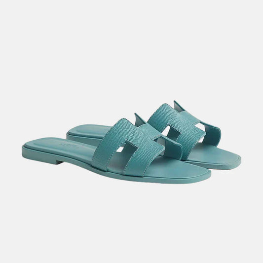 Light blue Oran Sandal in Epsom Calfskin