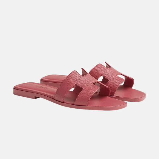 Pink Oran Sandal in Epsom Calfskin