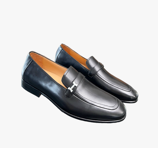 Black Leather Loafers