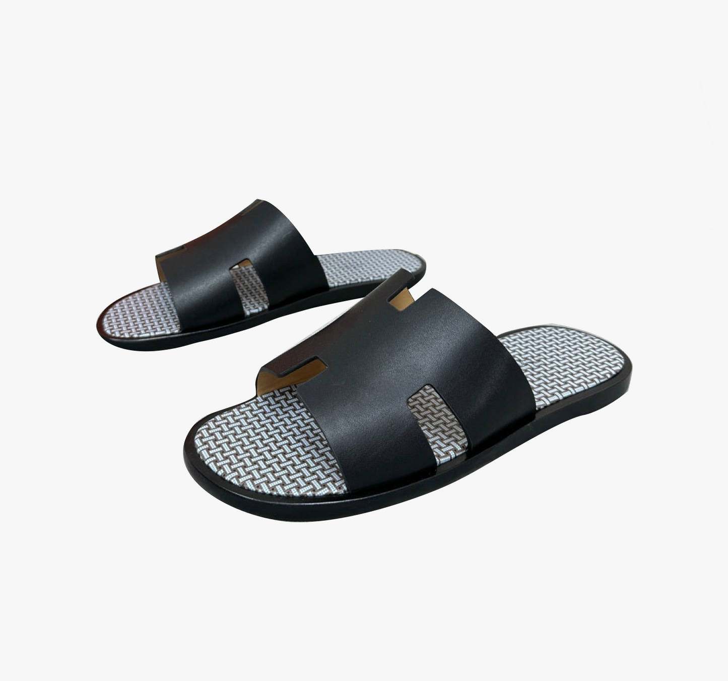 Black Printed Sandal