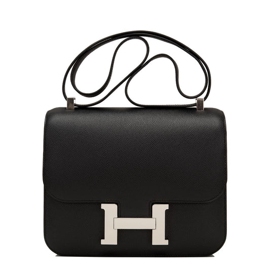 Hermès Constance 18 black color Epsom / Silver  Hardware 01