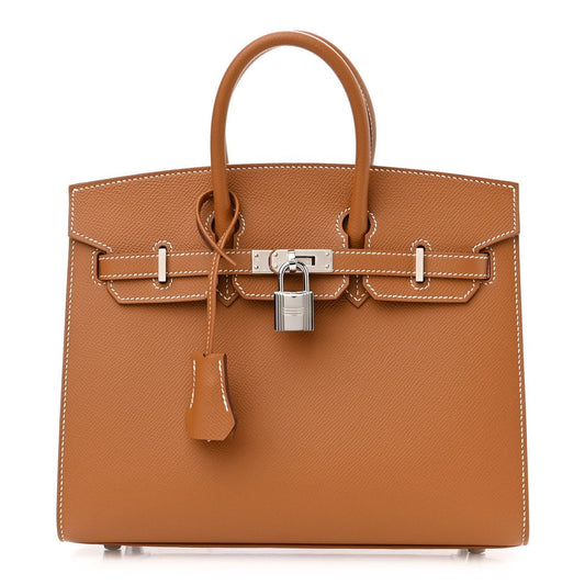 Hermès Birkin 20 Brown Epsom / Silver  Hardware 01