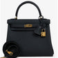 Kelly 28 Togo black gold hardware 01