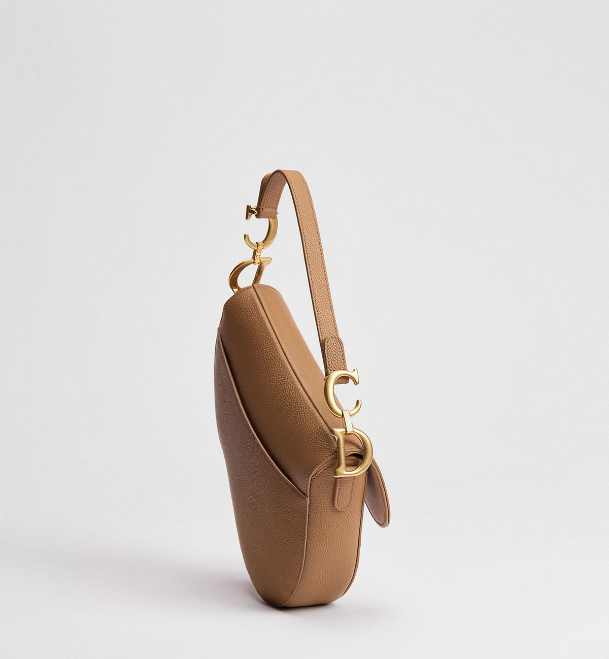 Small Saddle Bag with Strap Camel Grained Calfskin 01