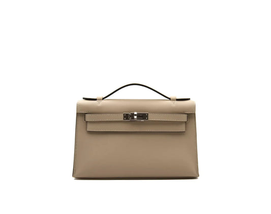 Hermès Kelly Pochette Chai Swift With Silver Hardware 01