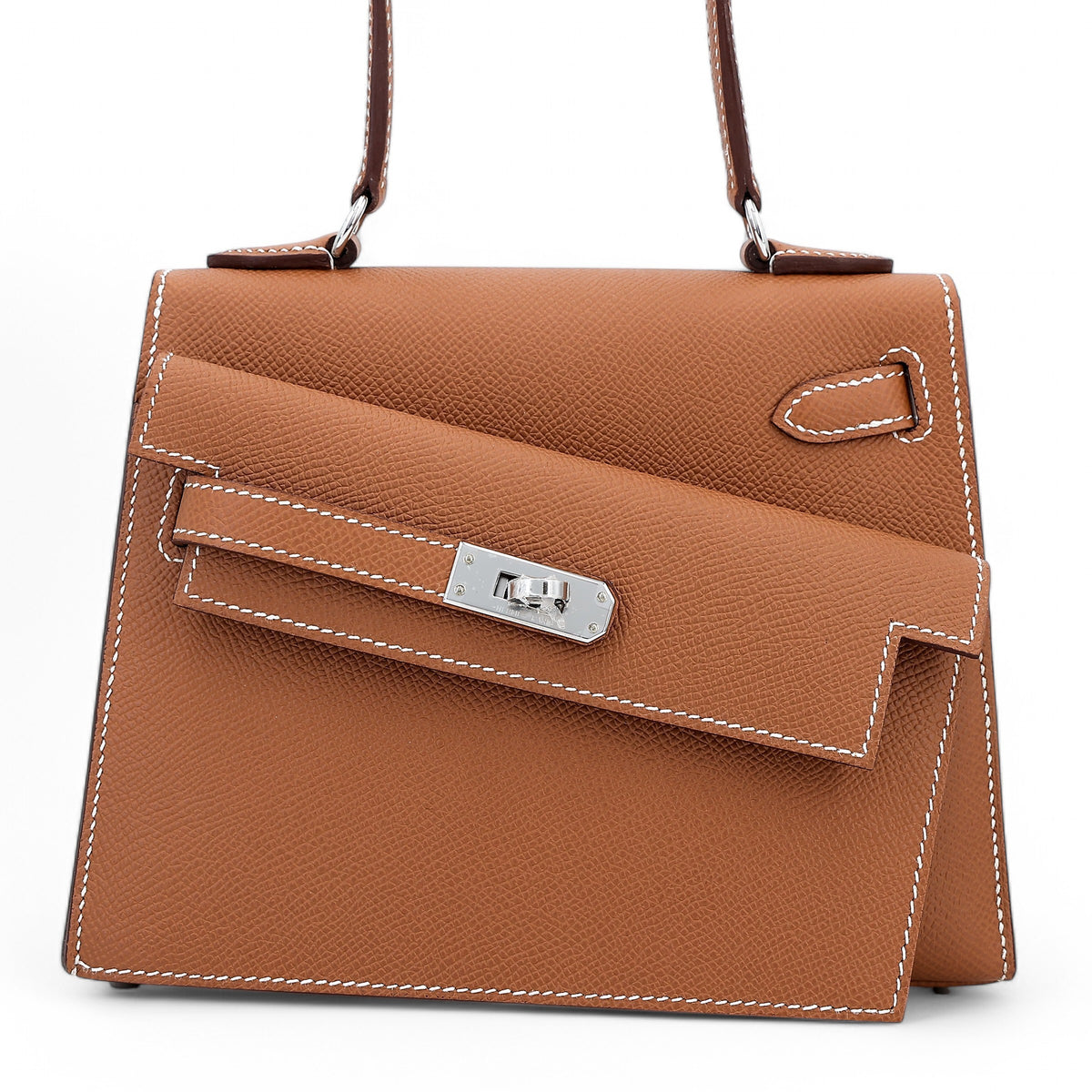 Kelly Sellier en Desordre 20 Gold Epsom Silver Hardware 01