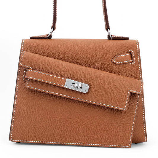 Kelly Sellier en Desordre 20 Gold Epsom Silver Hardware 01