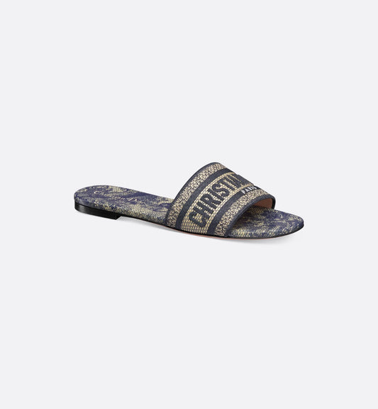 Denim Blue Dioriviera Dway Slide
