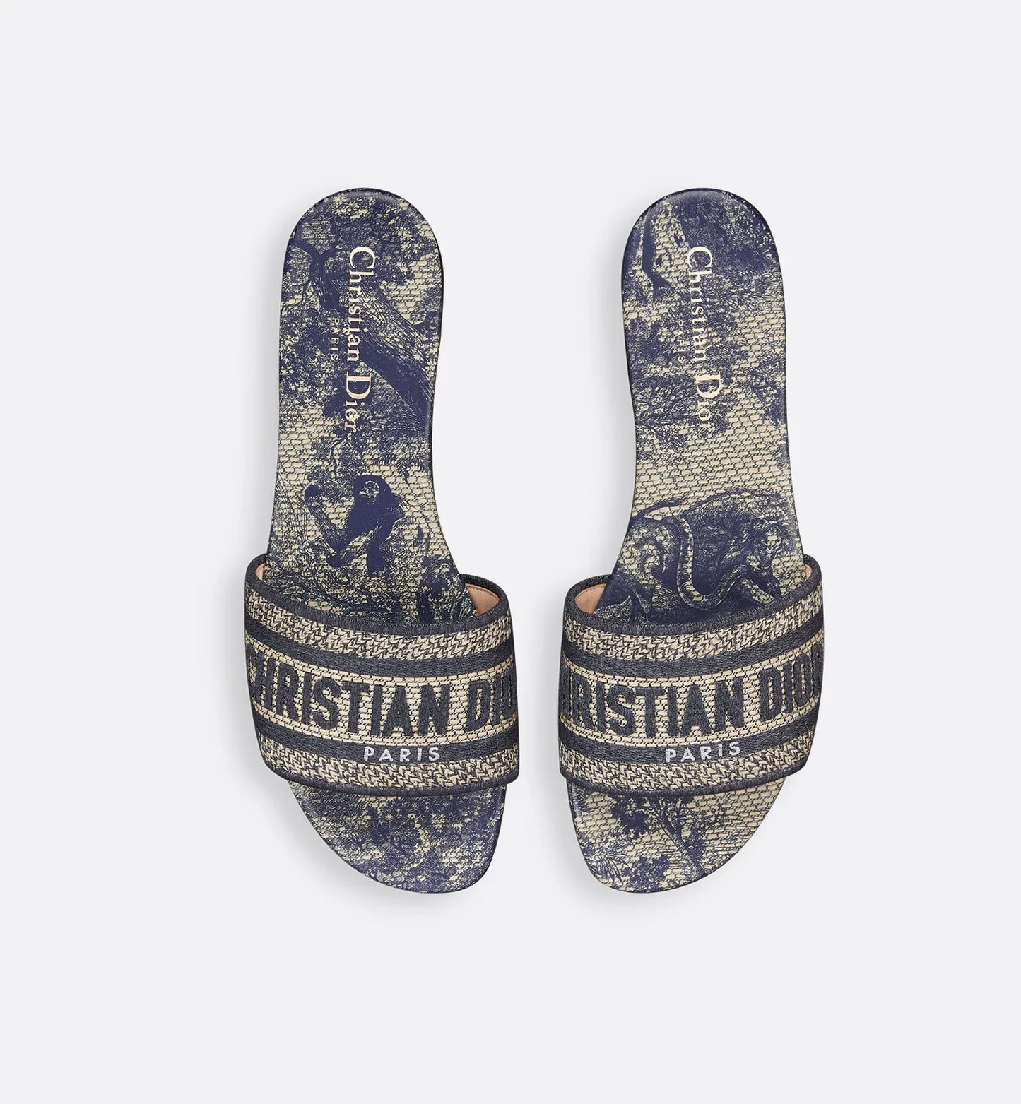 Denim Blue Dioriviera Dway Slide