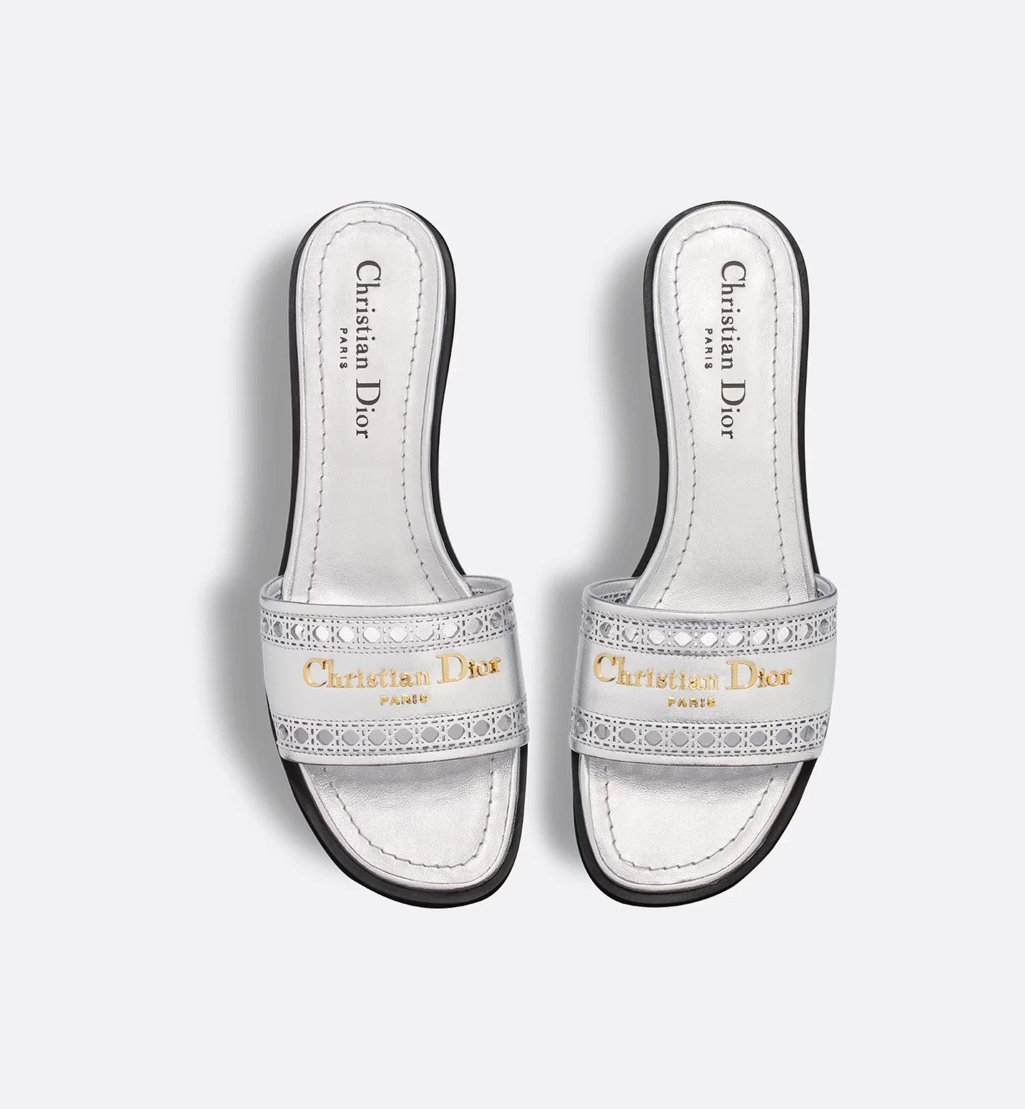 Dior Or D-Lane Heeled Slide