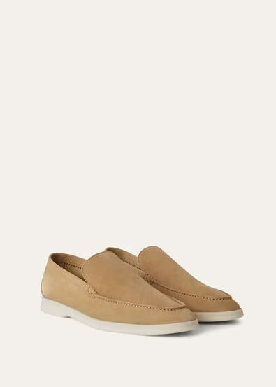 Classic Beige - Gull Gray  LORO PIANA  Summer Walk Loafer