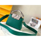 Capucines Mini Taurillon Leather Python Trim Top Handle Bag