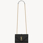Saint Laurent Envelope Small In Quilted Grain De Poudre Embossed Leather