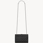 Saint Laurent Envelope Small In Quilted Grain De Poudre Embossed Leather