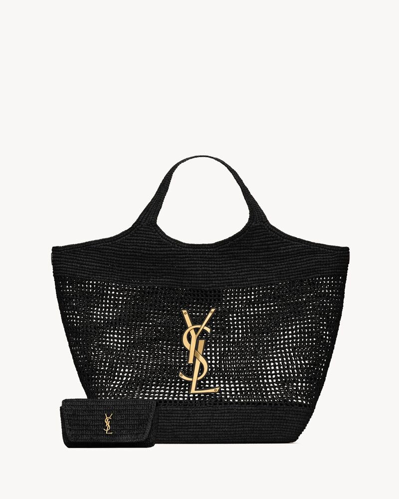 Saint Laurent Icare in Raffia