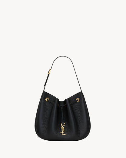 Saint Laurent Paris VII Small Hobo In Grained Leather