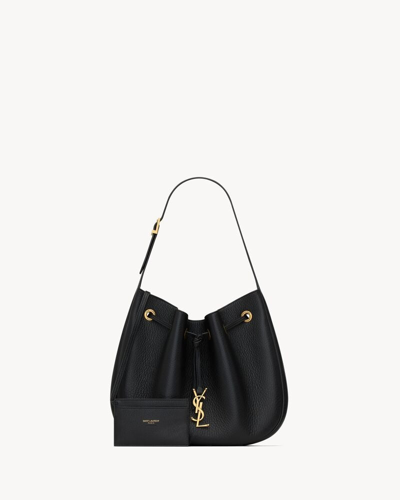 Saint Laurent Paris VII Small Hobo In Grained Leather