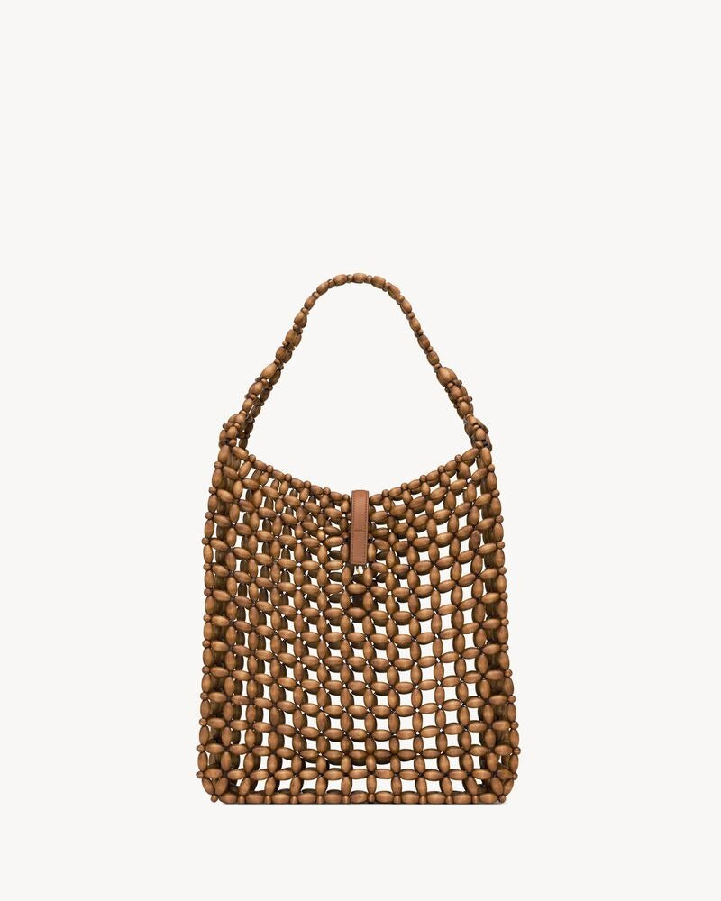 Saint Laurent Le 5 À 7 Large In Wood Beads