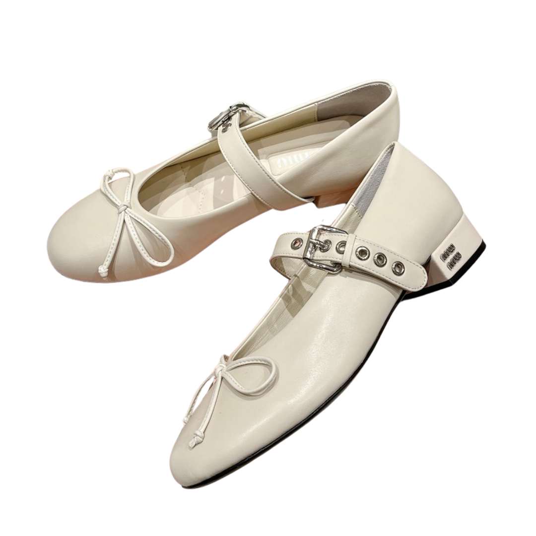 Creamy Mary Jane Heels