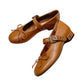 Camel Brown Mary Jane Heels