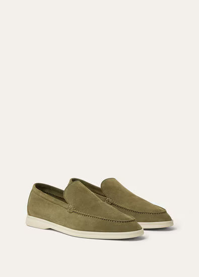 Dark Green - Dijon Mustard Yellow LORO PIANA  Summer Walk Loafer