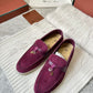 Burgundy Loafers Velvet