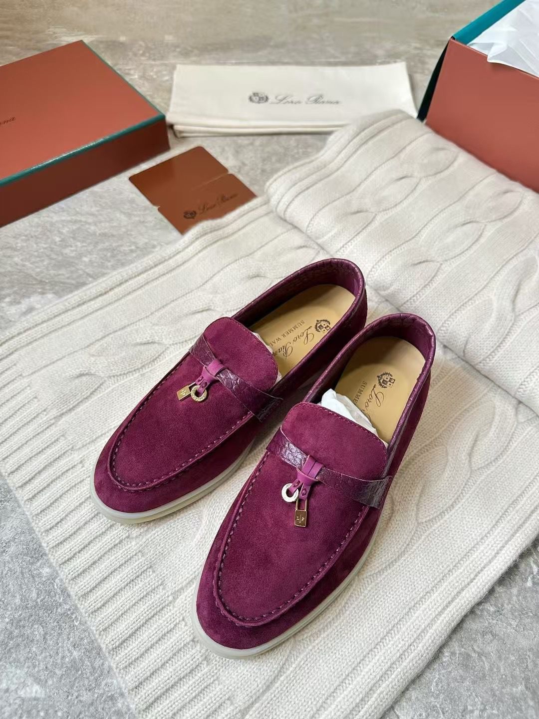 Burgundy Loafers Velvet