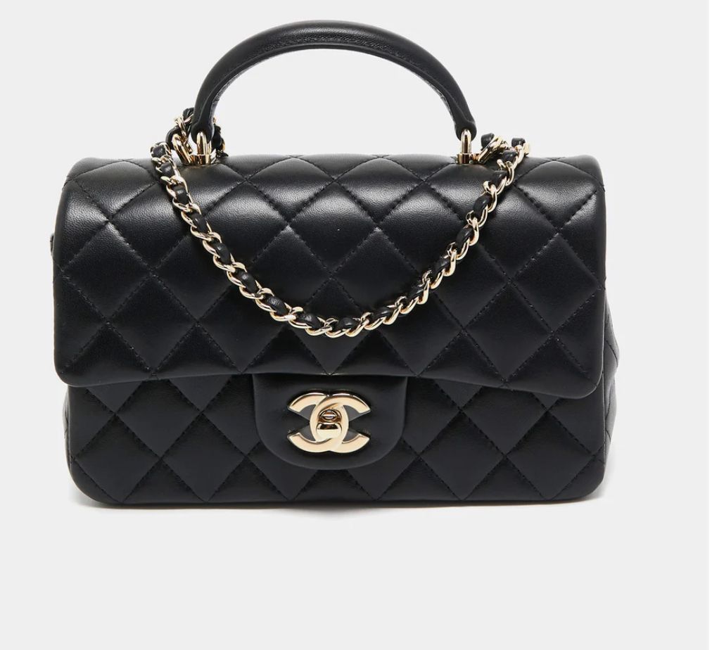 Chanel Flap Bag Mini Black Gold hardware