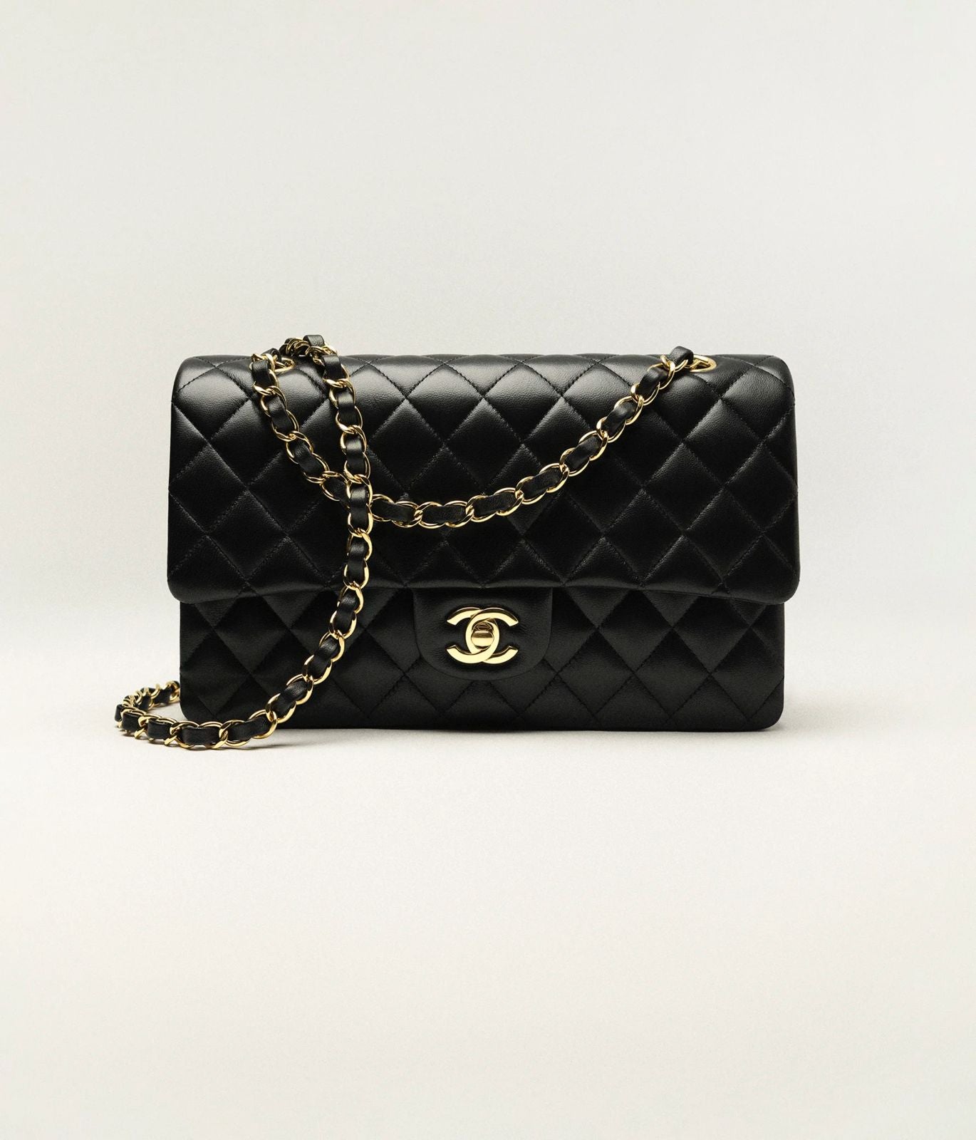 Quilted Classic Square Flap Bag in Leather